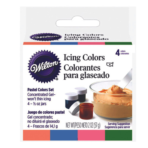 Wilton Pastel 4-Piece Cake Decorating Color Icing Assortment