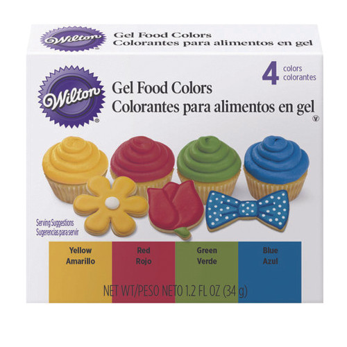 Wilton Primary Colors, Gel Food Color 4 Piece Set