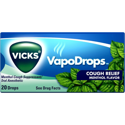 Vicks VapoDrops Cough Relief Drops Menthol - 20 packs of 20 Vicks VapoDrops Cough Relief Drops Menthol - 20 packs of 20