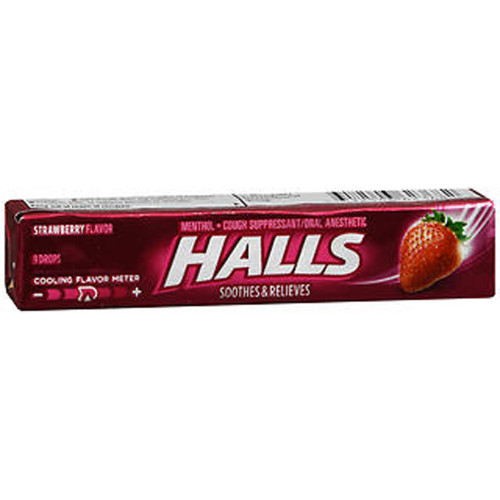 Halls Menthol Drops Strawberry - 20 packs of 9