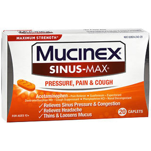 Mucinex Sinus-Max Pressure Pain and Cough Caplets - 20 Caplets