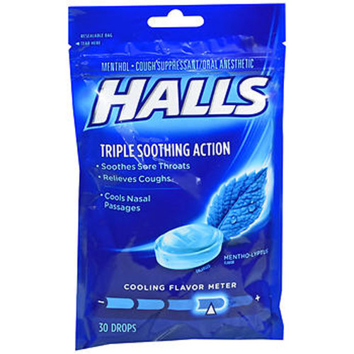 Halls Mentho-Lyptus Drops - 30 ct