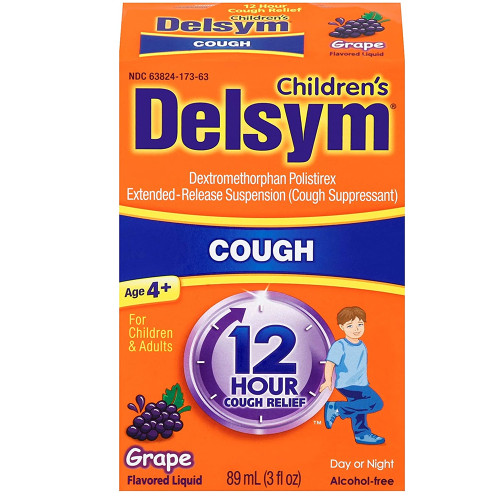 Delsym Children's Cough Suppressant, 12 Hour, Grape Flavored Liquid - 3 oz