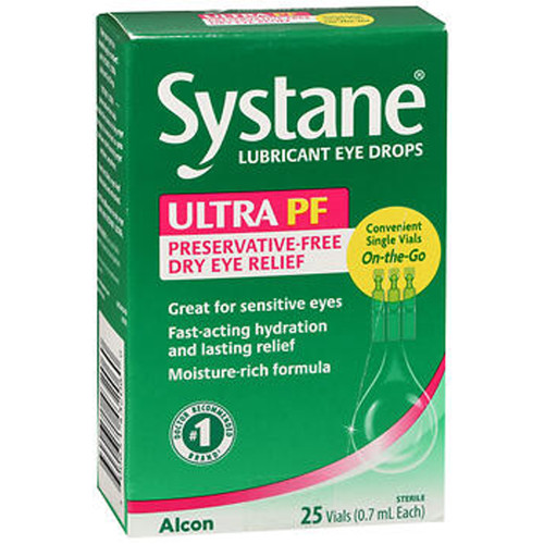 Systane Ultra Lubricant Eye Drops Vials - 25 ct