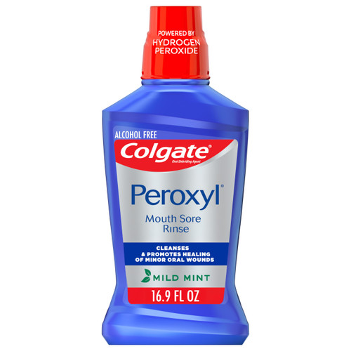 Colgate Peroxyl Antiseptic Oral Cleanser and Rinse Mild Mint  - 8 oz