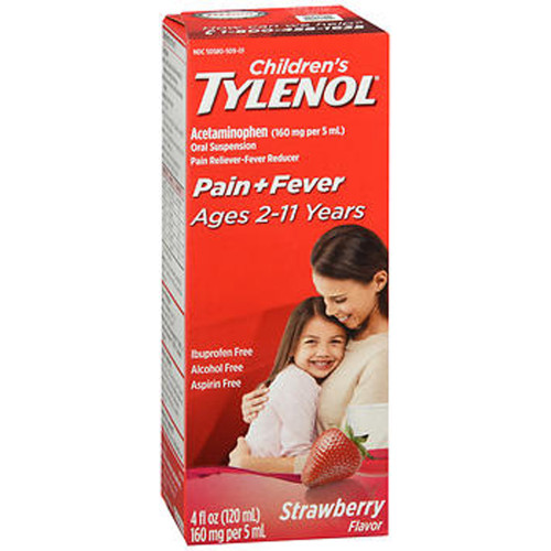 Tylenol Children's Pain + Fever Oral Suspension Strawberry Flavor - 4 oz