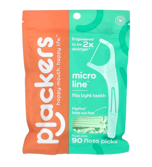 Plackers Dental Flossers Micro Mint - 90 ea.