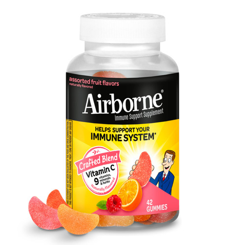 Airborne Original Immune Support Supplement Gummies Assorted Fruit Flavors - 42 ct