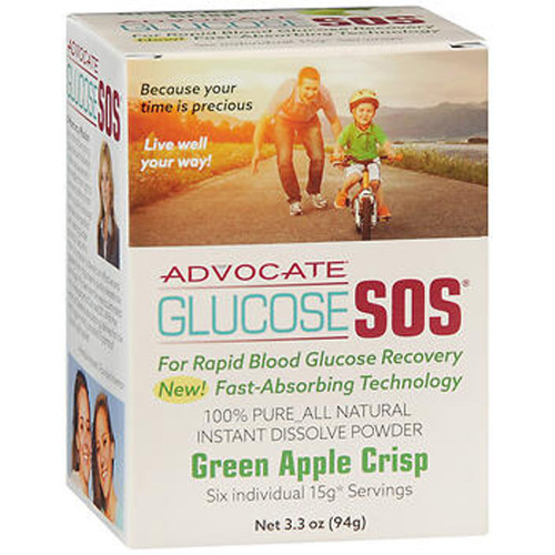 Advocate Glucose SOS Instant Dissolve Powder Green Apple Crisp - 3.3 oz Advocate Glucose SOS Instant Dissolve Powder Green Apple Crisp - 3.3 oz