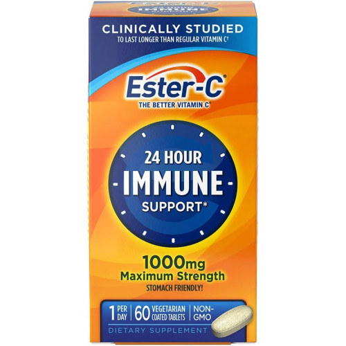 Ester-C 24 Hour Immune Support 1000 mg Maximum Strength Vegetarian Tablets - 60ct Ester-C 24 Hour Immune Support 1000 mg Maximum Strength Vegetarian Tablets - 60ct