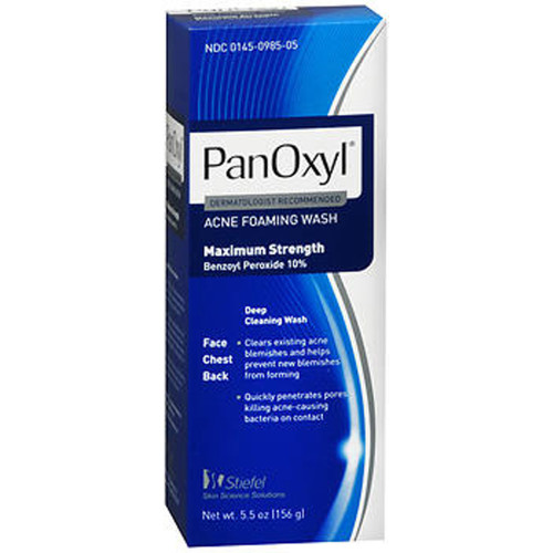 PanOxyl Acne Foaming Wash, 10% Benzoyl Peroxide - 5.5 oz