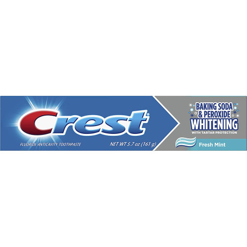 Crest Baking Soda & Peroxide Whitening Fluoride Anticavity Toothpaste Fresh Mint - 5.7 oz