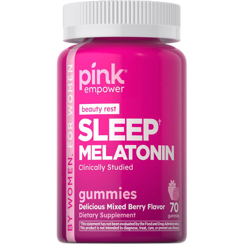 Nature's Truth Pink Beauty Rest Melatonin Gummies Natural Mixed Berry Flavor - 70 ct