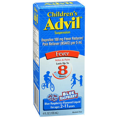 Advil Children's Fever Suspension Dye-Free Blue Raspberry - 4 oz Advil Children's Fever Suspension Dye-Free Blue Raspberry - 4 oz