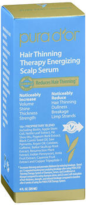 Pura d'Or Hair Thinning Therapy Energizing Scalp Serum - 4 fl oz