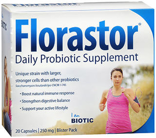 Florastor Probiotic for Intestinal Health, 250 mg - 20 Capsules