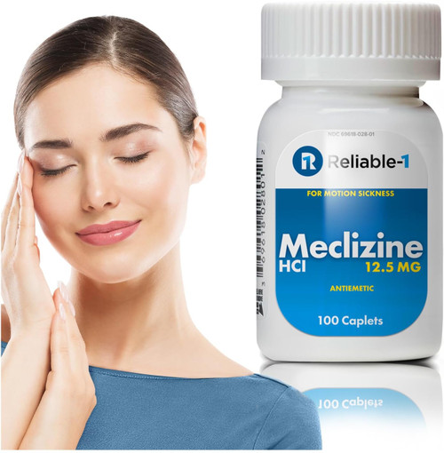 Reliable 1 Laboratories Meclizine HCL 12.5 mg Caplets 100ct.