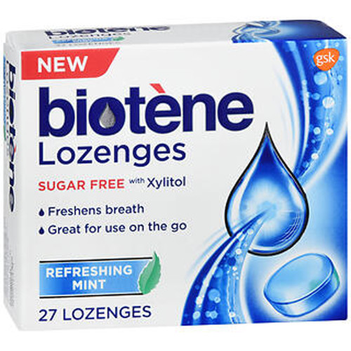 Biotene Dry Mouth Lozenges Sugar Free Refreshing Mint - 27 ct