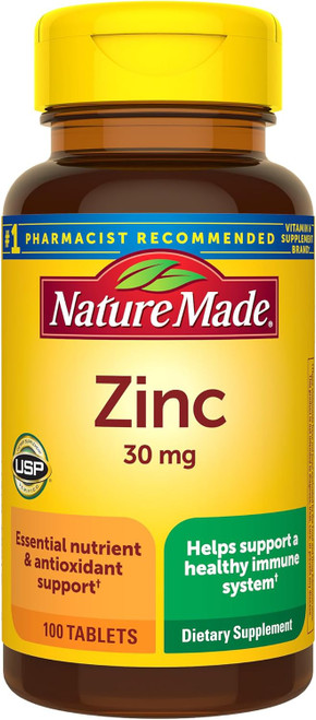 Nature Made Zinc 30 mg - 100 Tablets