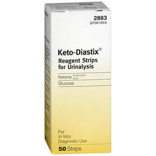 Keto-Diastix Reagent Strips, Ketone and Glucose - 50 ct Keto-Diastix Reagent Strips, Ketone and Glucose - 50 ct