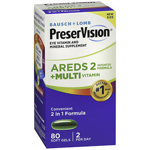 Bausch + Lomb AREDS 2 + Multivitamin Soft Gels - 80 ct