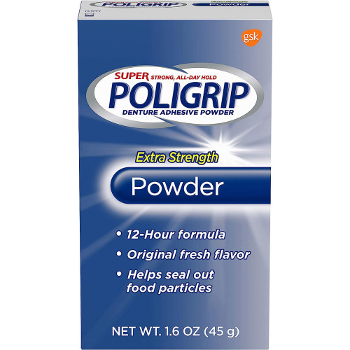 Super Poligrip Extra Strength Denture Adhesive Powder - 1.6 oz Super Poligrip Extra Strength Denture Adhesive Powder - 1.6 oz