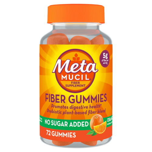 Meta Mucil Fiber Supplement Gummies Orange Flavor - 72 ct