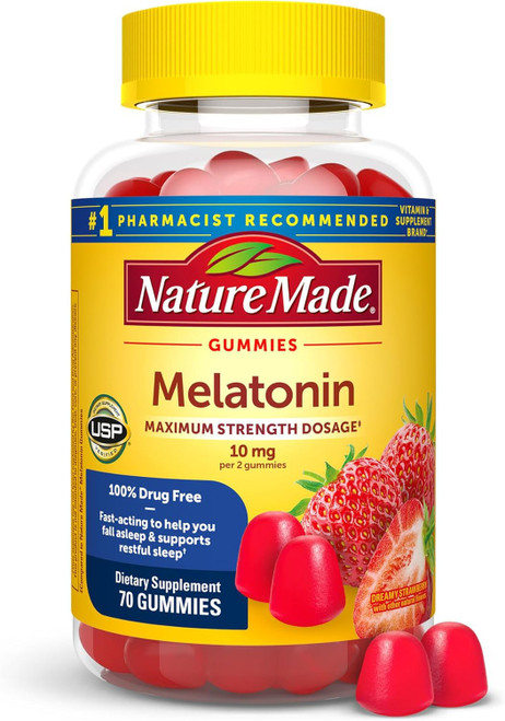 Nature Made Melatonin 10 mg Gummies Dreamy Strawberry - 70 ct