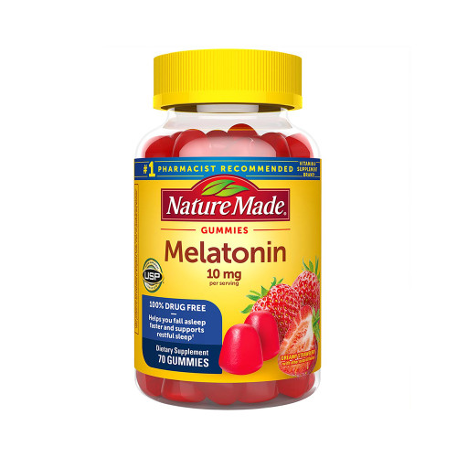 Nature Made Melatonin 10 mg Gummies Dreamy Strawberry - 70 ct Nature Made Melatonin 10 mg Gummies Dreamy Strawberry - 70 ct