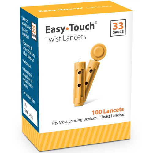 Easy Touch Twist Lancets, 33 Gauge - 100 ct