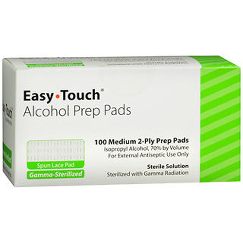 Easy Touch Alcohol Prep Pads - 100 ct