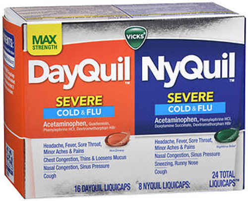 DayQuil/NyQuil Severe Cold & Flu LiquiCaps - 24 ct