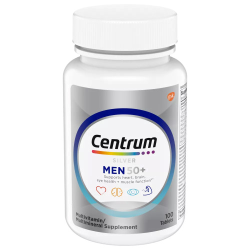 Centrum Silver Men 50+ Multivitamin/Multimineral Supplement Tablets - 100 ct Centrum Silver Men 50+ Multivitamin/Multimineral Supplement Tablets - 100 ct