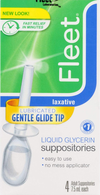 Fleet Liquid Glycerin Suppositories - 4 pack, 7.5 ml each
