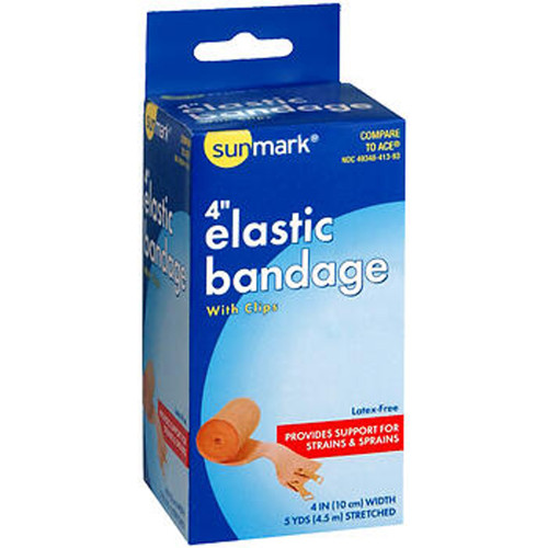 Sunmark Elastic Bandage With Clips 4 Inch x 5 Yards - 1 Roll