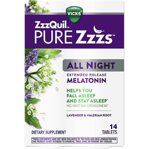 Vicks ZzzQuil Pure Zzzs All Night Tablets - 14 ct