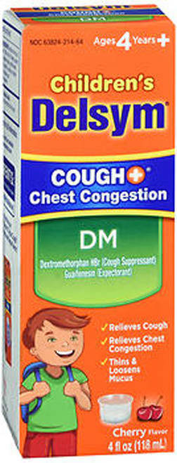 Delsym Children's Cough + Chest Congestion DM Liquid Cherry Flavor - 4 oz