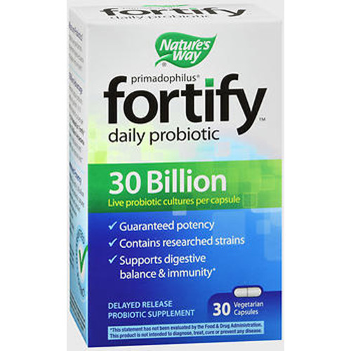 Nature's Way Primadophilus Fortify Daily Probiotic Vegetarian Capsules - 30 ct