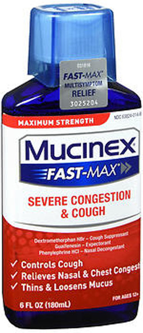 Mucinex Fast-Max Severe Congestion & Cough Liquid Maximum Strength - 6 oz