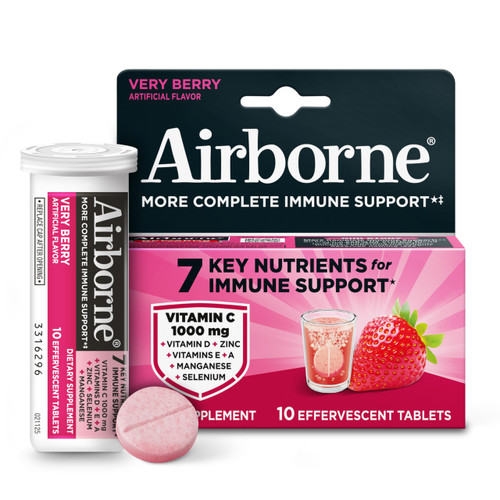 Airborne Effervescent Tablets, Immune Support - Very Berry - 10 ct