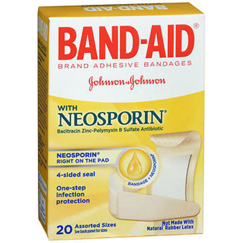 Band-Aid with Neosporin Adhesive Bandages Assorted Sizes - 20 ct