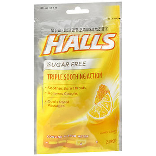 Halls Mentho-Lyptus Drops Sugar Free Honey-Lemon - 25 ct Halls Mentho-Lyptus Drops Sugar Free Honey-Lemon - 25 ct