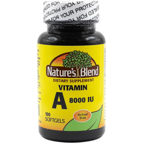 Nature's Blend Vitamin A 8000 IU Softgels - 100 ct