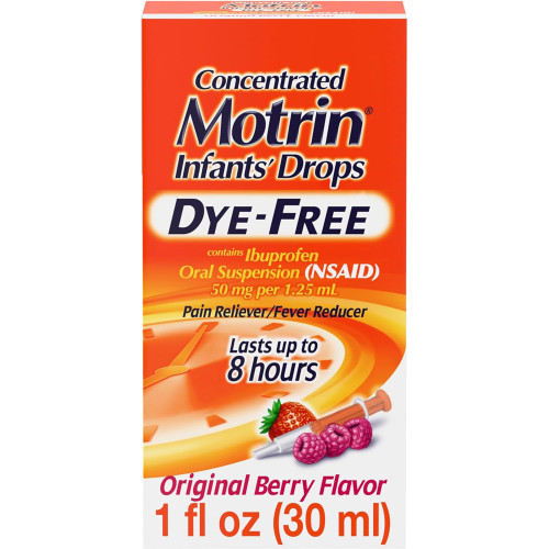 Motrin Concentrated Infants' Drops Dye-Free Original Berry Flavor - 1 oz