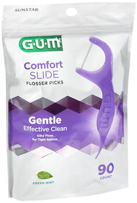 GUM Comfort Slide Flosser Picks Fresh Mint - 90 ct