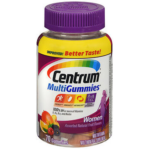 Centrum MultiGummies Women Assorted Natural Fruit Flavors - 100 ct Centrum MultiGummies Women Assorted Natural Fruit Flavors - 100 ct