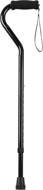 Drive Medical Foam Grip Offset Handle Walking Cane, Black