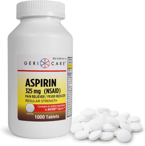 Geri-Care 325 mg Aspirin - 1000 Tablets