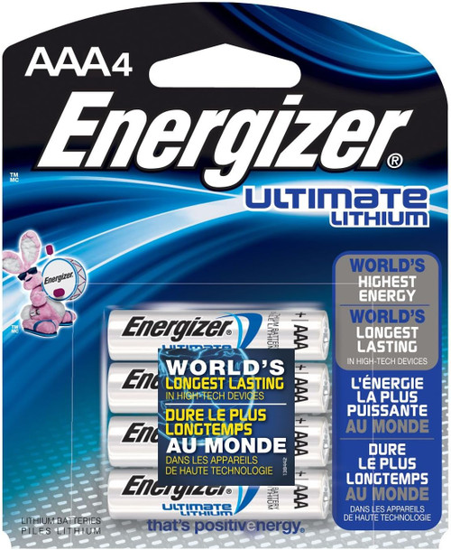 Energizer Lithium batteries AAA 1.5V - 4 ct