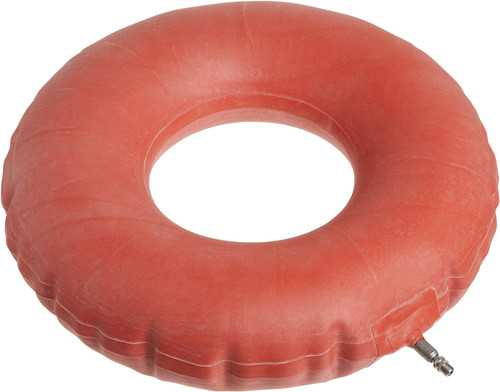Drive Medical Inflatable Rubber Cushion, Red